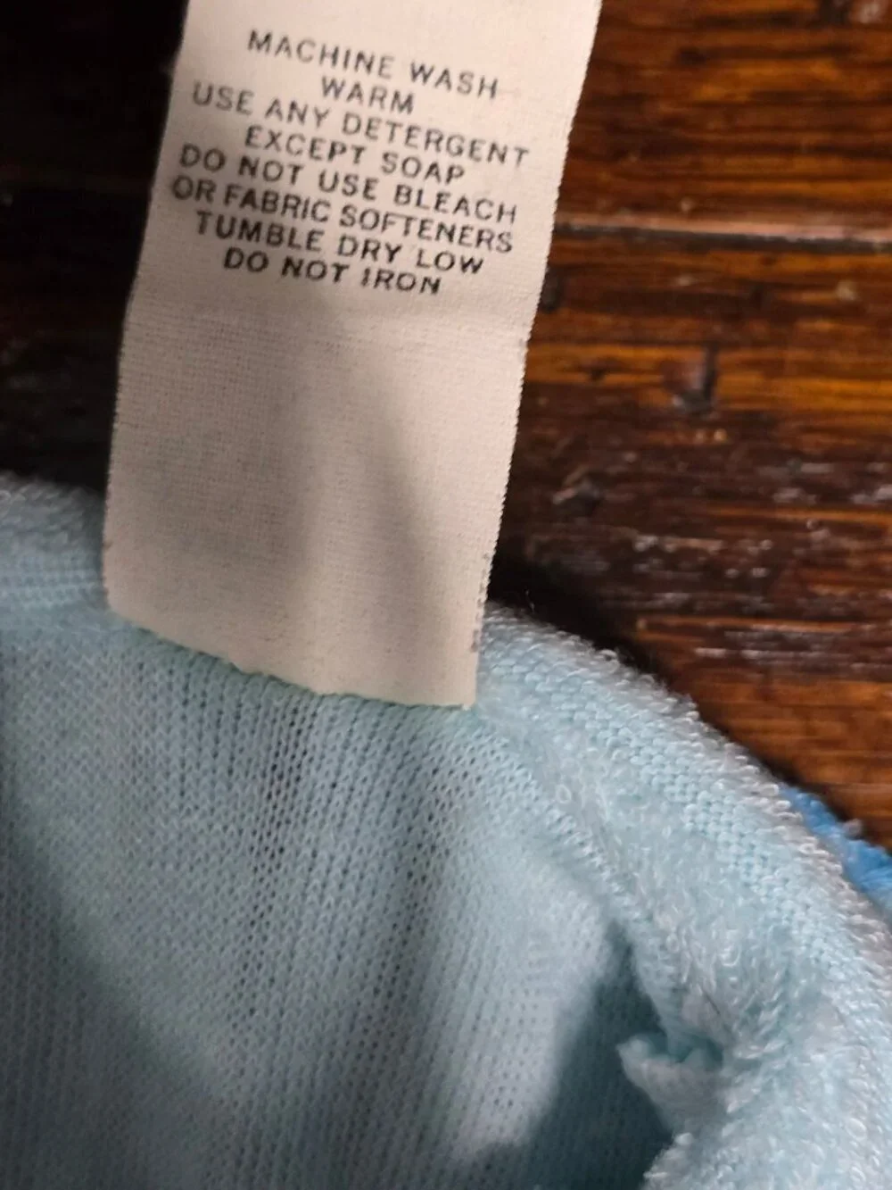 Vintage Baby Blue Mouse Long Sleeve One Piece Baby Outfit
